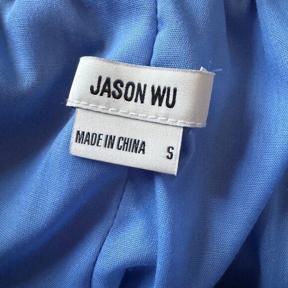 Jason Wu Blue 2-PC Rhinestone Embellished Cotton Button Shirt & Shorts Set S - Picture 6 of 9